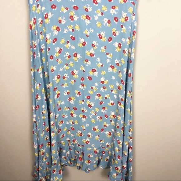 FAITHFULL THE BRAND | Erin Blue Jasmin Floral Midi Dress Women’s Size 4 - Picture 9 of 15